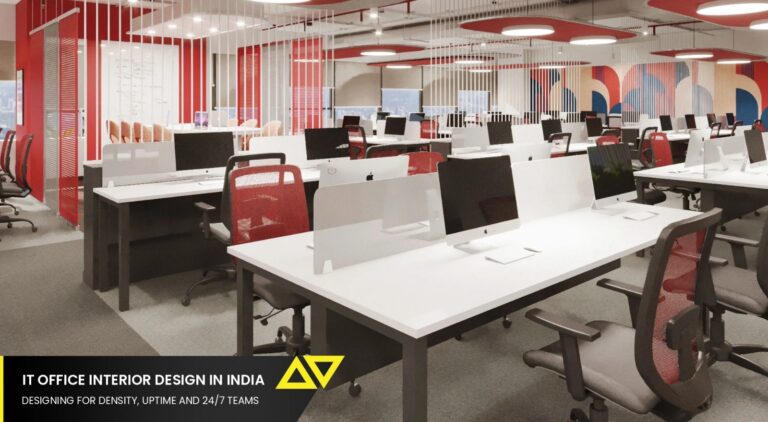 IT Office Interior Design in India: Designing for Density, Uptime and 24/7 Teams